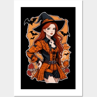 Cute cottagecore Halloween witch Posters and Art